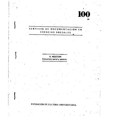 Robert Merton 5 Formas De Adaptação Anomia Social