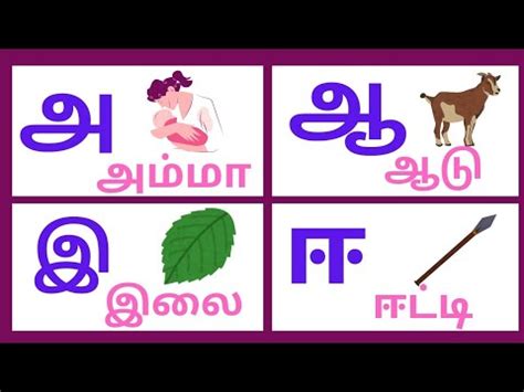 Learn Tamil Alphabets Uyir