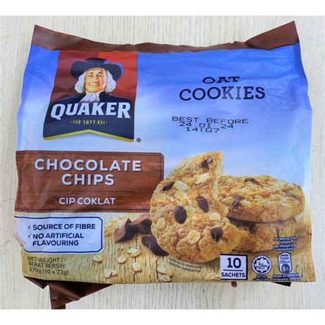 Quaker B Quy NÂu 270g BÁnh Quy YẾn MẠch SÔ CÔ La Chocolate Chips Oat