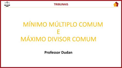 Pdf M Nimo M Ltiplo Comum E M Ximo Divisor Comum Filelogo O Mmc Entre