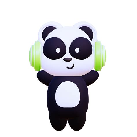 Cute Panda 3d 34221549 Png