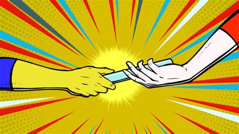 120 Athlete Passing Baton Stock Illustrations Royalty Free Vector