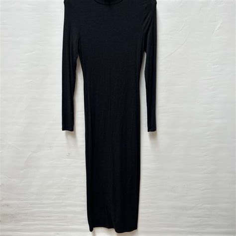 Seed Heritage Womens Size 8 Midi Dress Black