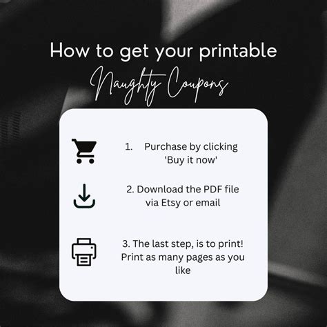 Printable Naughty Coupons Anniversary Gift For Him And Her Sex Coupons Kinky Couple Naughty