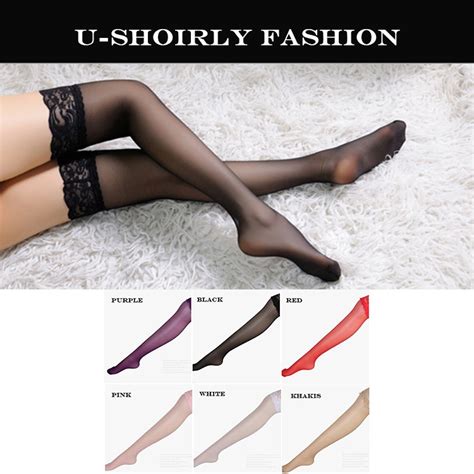 Lace Stockings Denier Thigh Highs Stocking Sexy Lingerie Shopee Malaysia