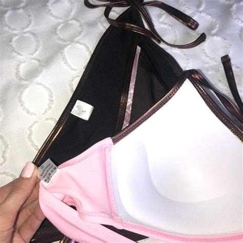 Super Cute Pink And Chocolate Brown Bikini With Depop