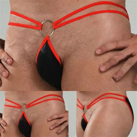 SOUS V TEMENTS SEXY HOMME Sissy String Extensible Bikini Malles Cale On String EUR 5 72