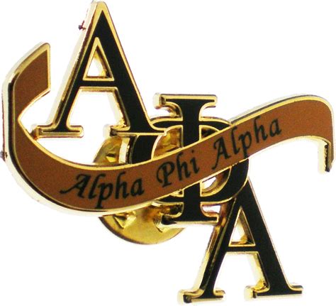 Alpha Phi Alpha Banner Lapel Pin Gold 1t Product Details The