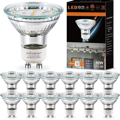 Comzler Gu10 Led Bulb 2700k Soft White 50w Halogen Equivalent Gu10