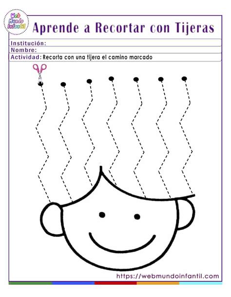 Ejercicios De Grafomotricidad Para Recortar Con Tijeras