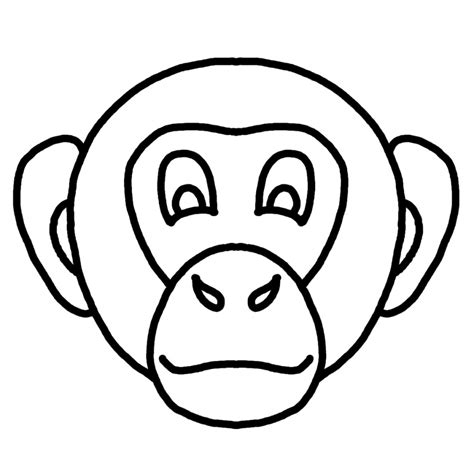 Simple Monkey Face Drawing at GetDrawings | Free download