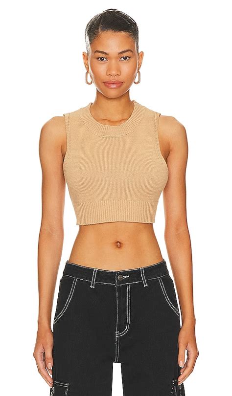 Superdown Valeria Crop Sweater In Nude REVOLVE