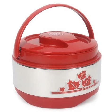 Stainless Steel Double Wall Insulated Hot Pot For Hot Meal Thermoware Casserole Ml At