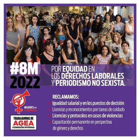 8m 2022 En Clarín Agea Por Equidad En Nuestros Derechos Laborales Y