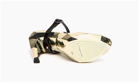 United Nude Lo Res Pump Gold Chromed Shoes Post