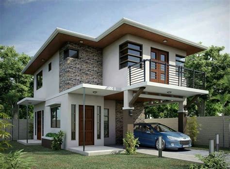 A Car Parked In Front Of A Two Story House