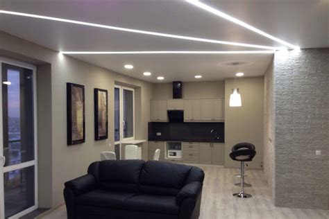 Световые линии на натяжных потолках - CityPotolok