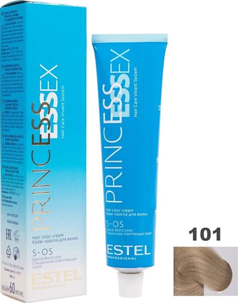 Krem-boya saçlar üçün Estel Professional Princess Essex S-OS 101 Kül 60 ...
