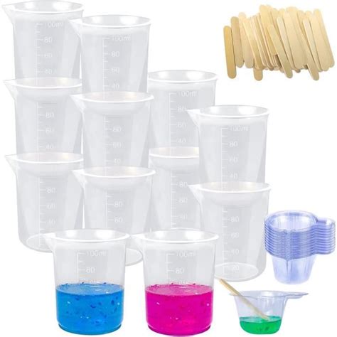 Verre Doseur Plastique Gradu Ml Mesureur Laboratoire R Sine