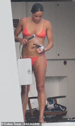 Michelle Rodriguez Puts On A Busty Display In A TINY Bikini Top As She Dives Into The