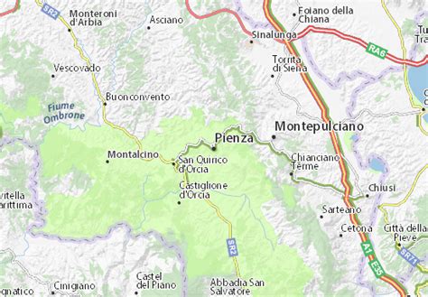 Map of Pienza - Michelin Pienza map - ViaMichelin