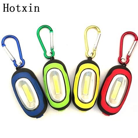 Portable Mini 3 Modes COB LED Keychain flashlight with Magnet Keychain ...