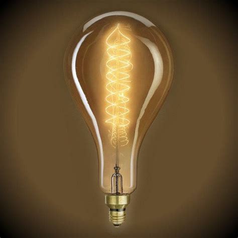 Vintage Mega Pear Shape Edison Bulb 60w Spiral Filament