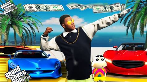 FRANKLIN STEALING EXPENSIVE SUPERCAR FROM MAFIA S IN GTA 5 SHINCHAN