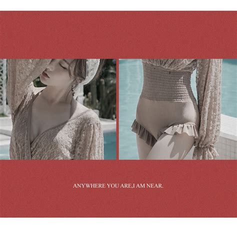 Summer New Bikini Swimsuit Swimwear Korean One Piece Cover Belly Long Sleeved Sunscreen