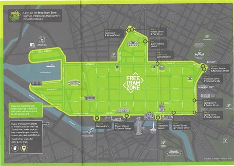 Melbourne Free Tram Map Melbourne Free Tram Zone Map Australia
