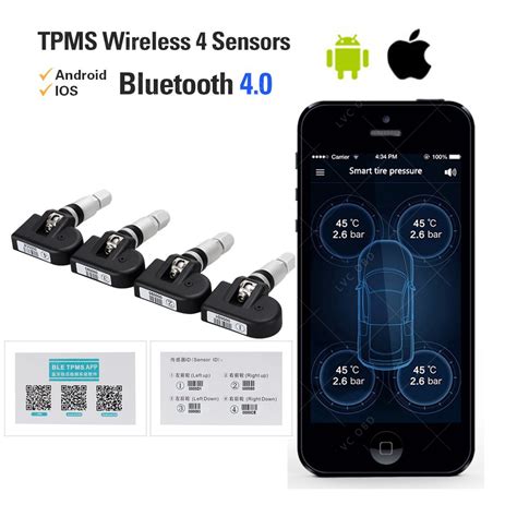Buy BLE TPMS vc601 Bluetooth Sensor, Real-Time Temperature and Pressure ...