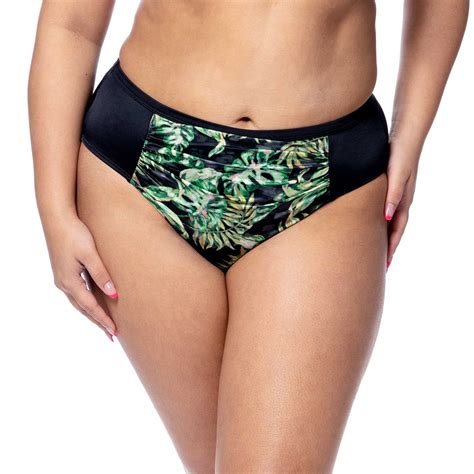 Γυναικείο μαγιό slip Dorina Kano Μπικίνι Ψηλόμεσο Μαύρο Print lingerie shop gr