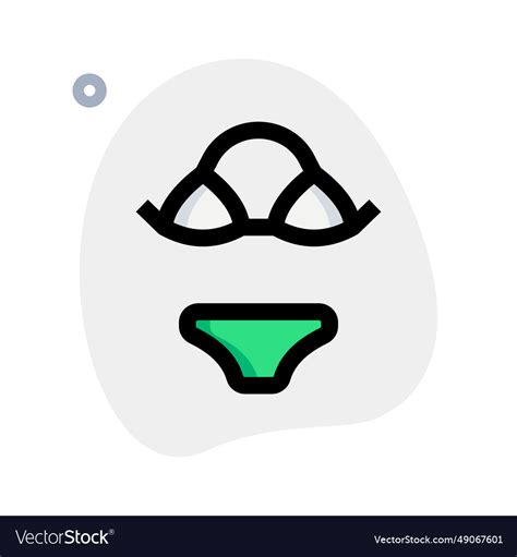 Swimming Costume Or Bikini With Neck Straps Vector Image