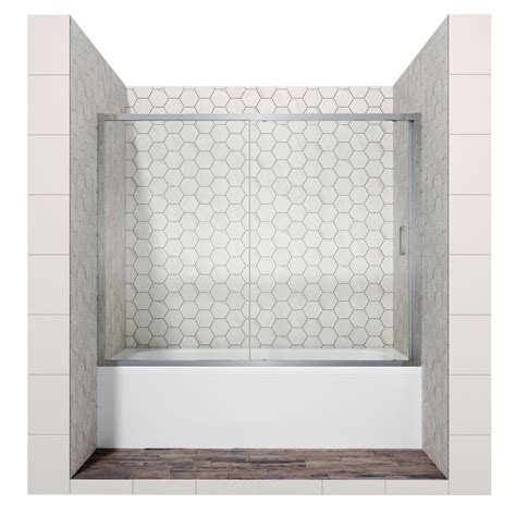 Стеклянная шторка для ванной с раздвижной дверью Ambassador Bath Screen ...