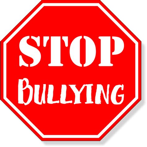 Red Stop Bullying Vinyl Decal 6 X 6 Custom Signs