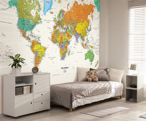 Обои карта мира в интерьере (62 фото)