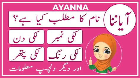 Ayanna Name Meaning In Urdu Ayanna Naam Ka Matlab Kya Hai آیاننا