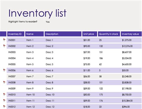 inventory order templates   ms docs xlsx  formats