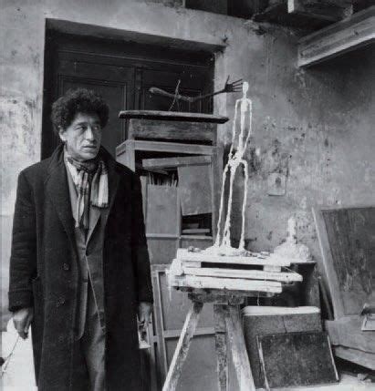 Portrait D Alberto Giacometti Dans Son Atelier Rue Des Archives Paris