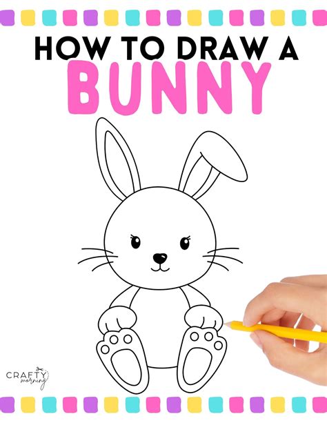how to draw a bunny in steps