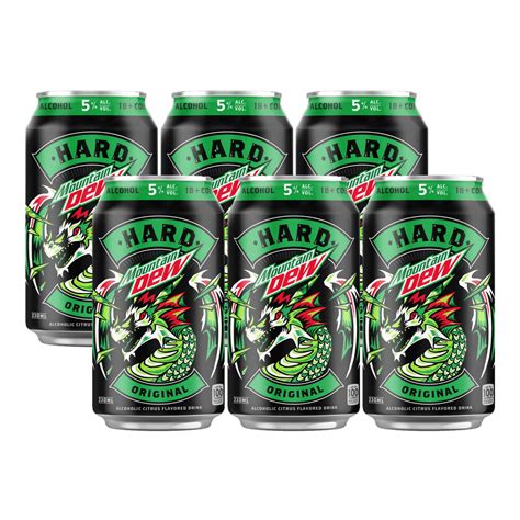 Hard Mountain Dew Original 330ml Can Bundle Of 6 Boozyph