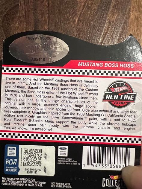 Hot Wheels RLC Mustang Boss Hoss 興趣及遊戲 玩具 遊戲類 Carousell
