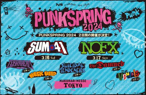 『punkspring 2024』ゼブラヘッド、スイサイダル・テンデンシーズ、ネック・ディープ、ダムド、ヴァンダルズの出演が決定 Musicman