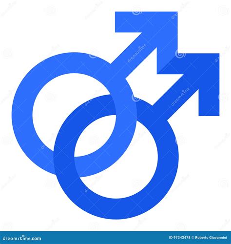 S Mbolo Plano Gay Azul Aislado En Blanco Ilustraci N Del Vector Ilustraci N De G Nero Lazo