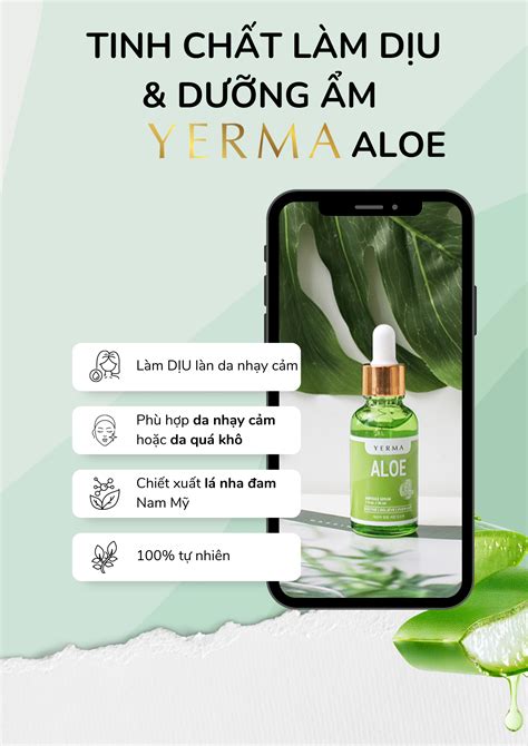 Tinh Chất Yerma Lô Hội - Yerma Ampoule Serum Aloe - Shafana