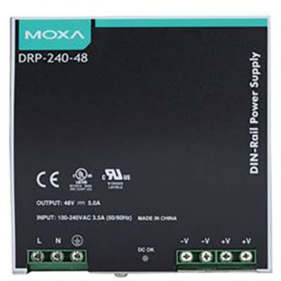 Moxa - DRP-240-48 - 240W/5A DIN-Rail 48 VDC power supply with universal ...