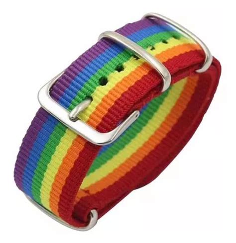Pulsera Correa Reloj Arco Ris Lgbt Orgullo Gay Brazalete Meses Sin Inter S