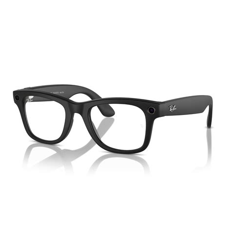 Ray-Ban Meta - Wayfarer (Large) Smart Glasses - Matte Black, Clear to ...