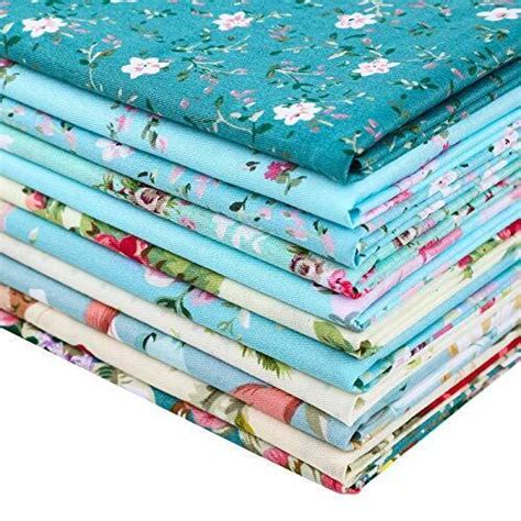 12 Pieces Floral Fat Quarters Patchwork Sewing Quilting Fabric Bundles