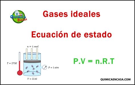 Gases Ideales Ecuación de estado Química en casa